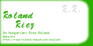 roland riez business card